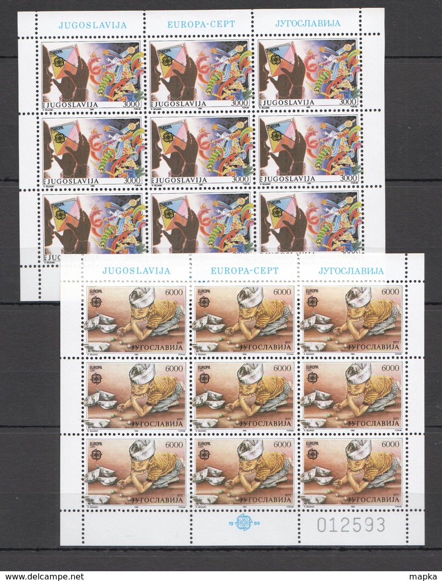 L1106 1989 YUGOSLAVIA EUROPA CEPT ART PAINTINGS SCOUTS 2KB MNH - 1989