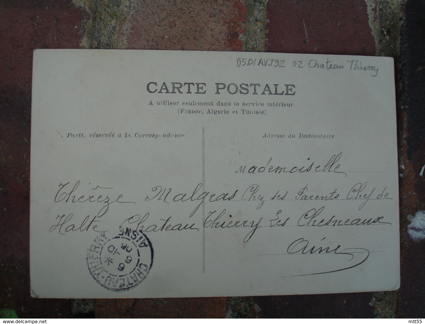 Biskra A Constantine Cachet Ambulant Convoyeur Poste Ferroviaire Sur Lettre - WW I