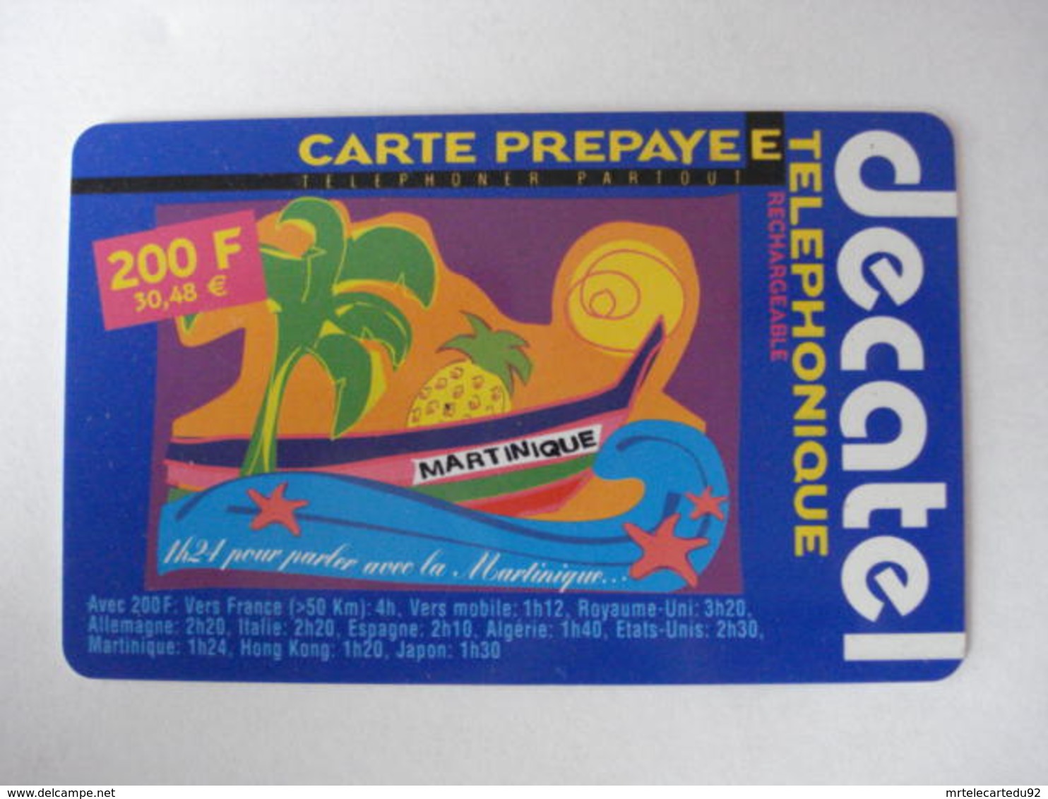 Carte Prépayée Française " Decatel " (neuve Non Gratter). - Mobicartes (recharges)