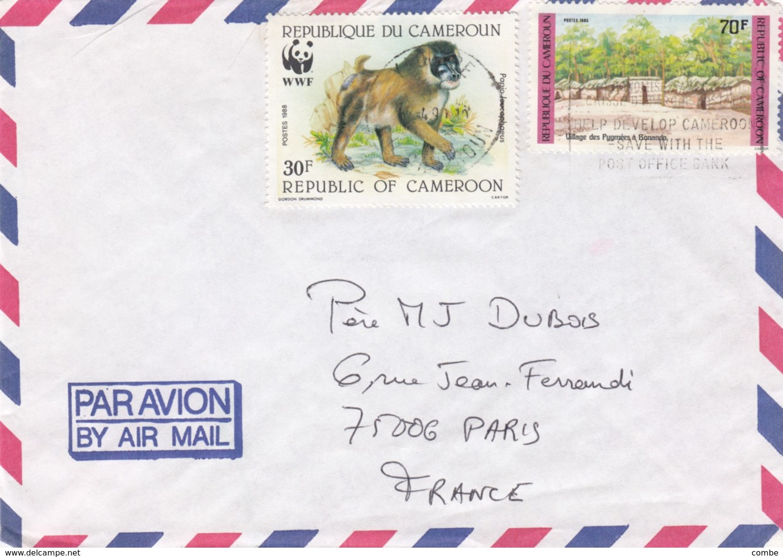 LETTRE CAMEROUN D'IVOIRE POUR LA FRANCE - Kamerun (1960-...)