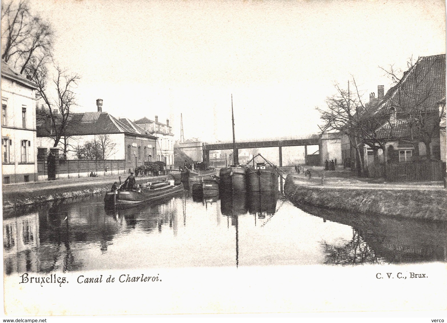 Carte Postale Ancienne De BRUXELLES - Canal Du Charleroi - Hafenwesen