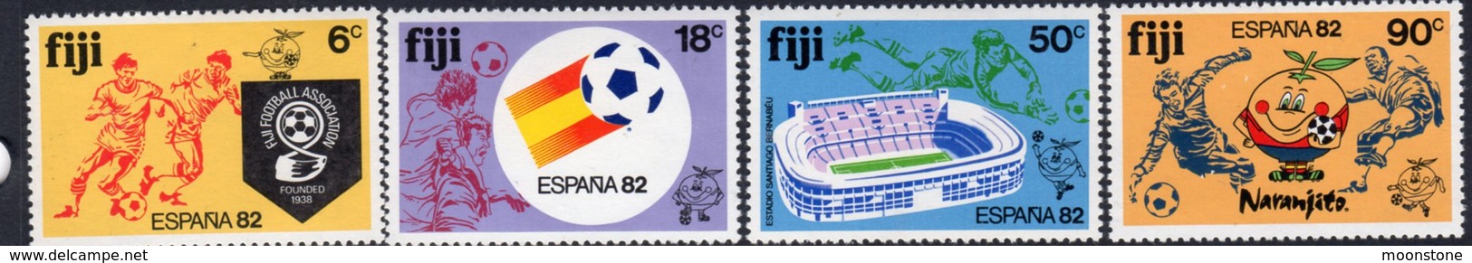 Fiji 1982 World Cup Football Set Of 4, Hinged Mint, SG 636/9 (BP2) - Fiji (1970-...)