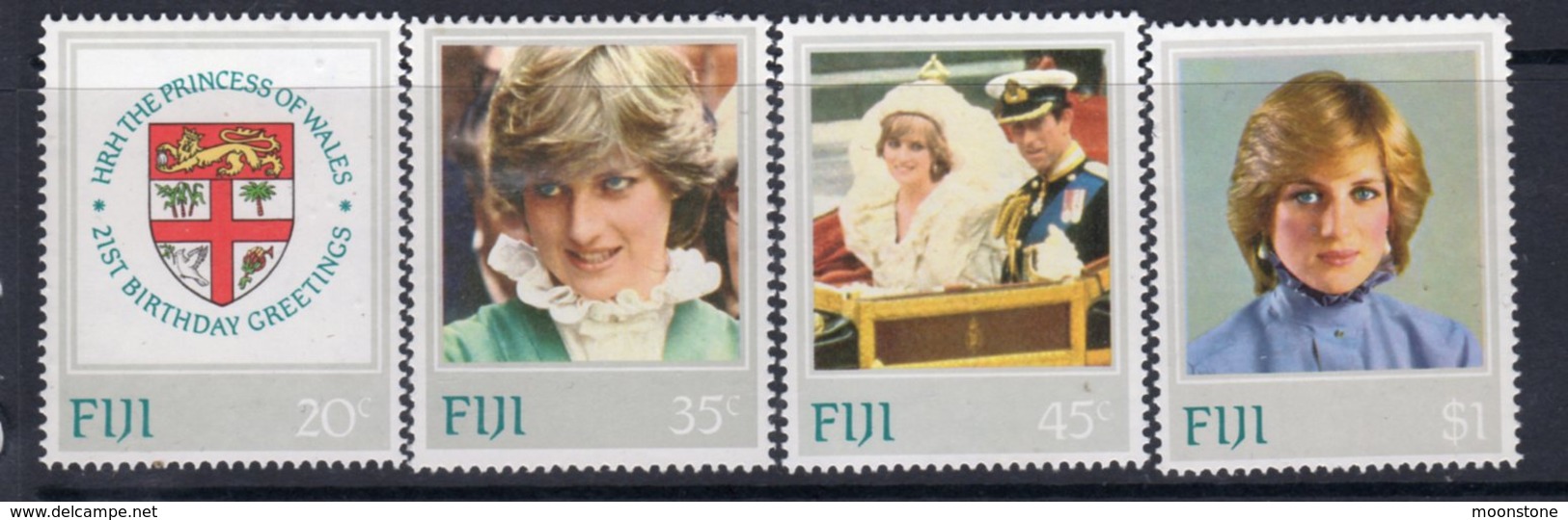 Fiji 1982 Princess Diana Set Of 4, Hinged Mint, SG 640/3 (BP2) - Fiji (1970-...)