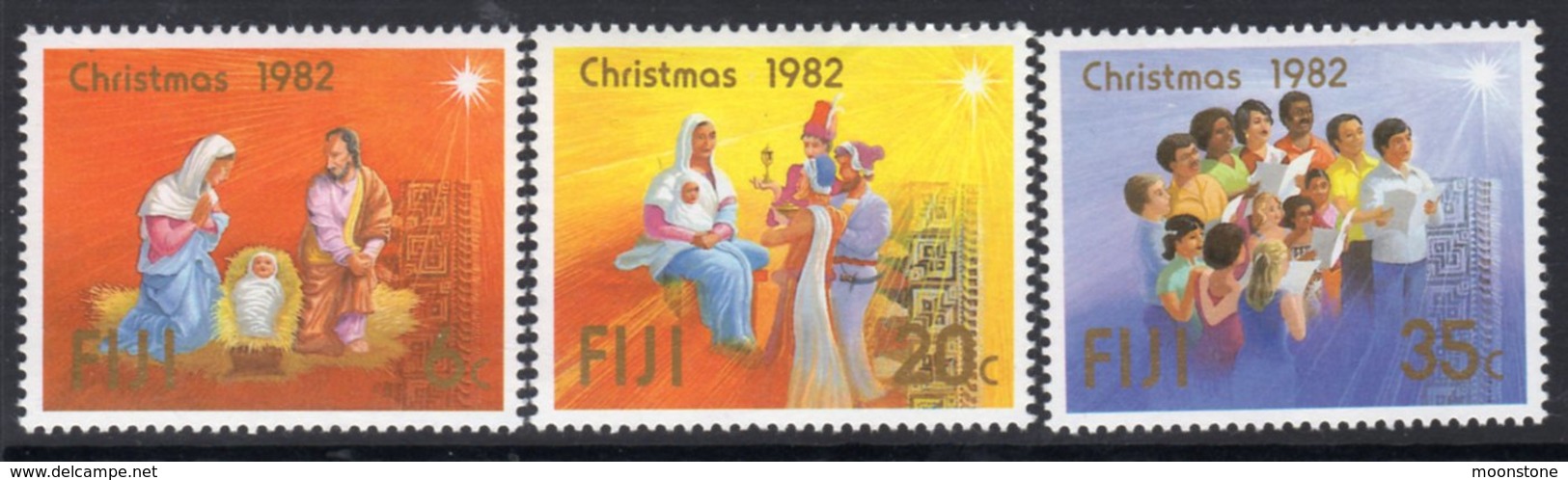 Fiji 1982 Christmas Set Of 3, Hinged Mint, SG 647/9 (BP2) - Fiji (1970-...)