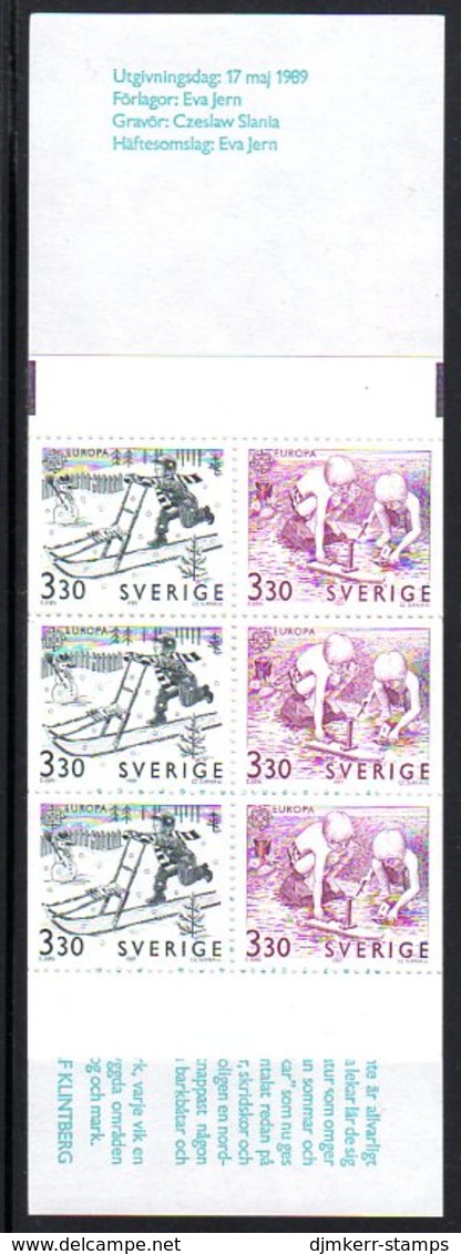 SWEDEN 1989 Europa: Childten's Games Booklet MNH / **.  Michel MH140 - 1981-..