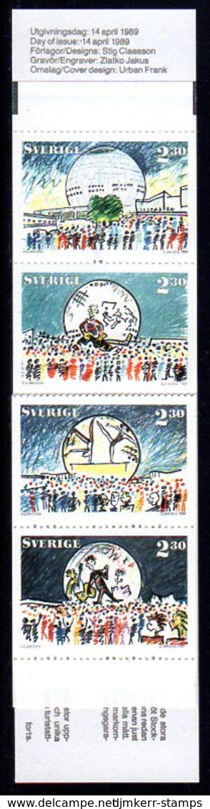 SWEDEN 1989 Globe House Of Sport And Culture Booklet MNH / **.  Michel MH138 - 1981-..