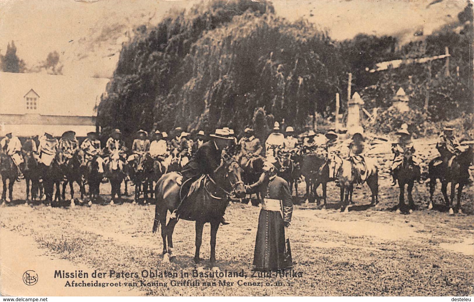 Afscheidsgroet Van Koning Griffith Aan Mgr Cenezi Basutoland SOUTH-AFRICA - Lesotho