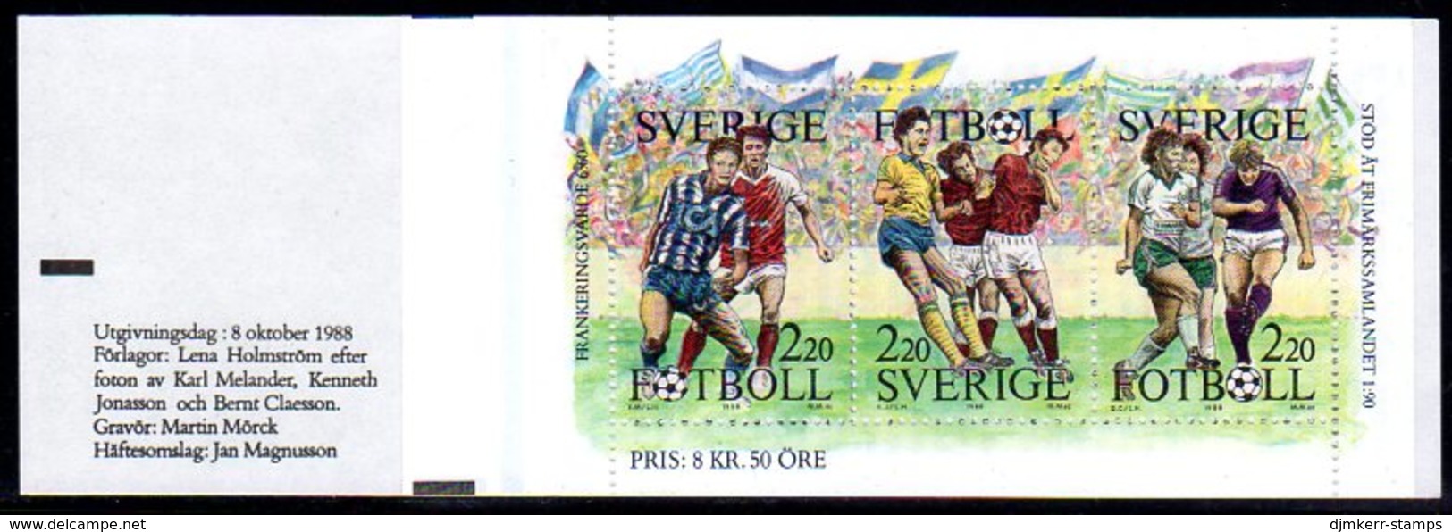 SWEDEN 1988 Stamp Day: Football Booklet MNH / **.  Michel MH134 - 1981-..