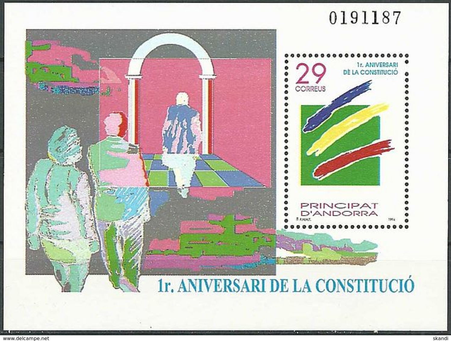 SPAN. ANDORRA 1994 Mi-Nr. Block 3 ** MNH - Ungebraucht