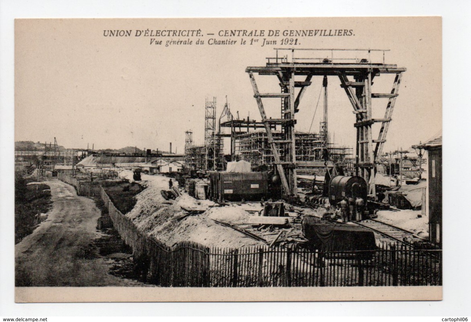 - CPA GENNEVILLIERS (92) - Centrale Electrique - Vue Générale Du Chantier Le 1er Juin 1921 - - Gennevilliers