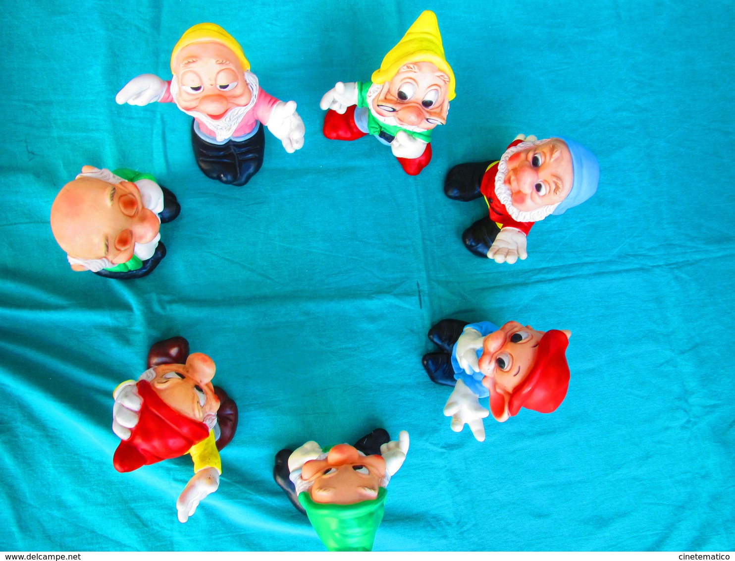 Disney 7 NANI Sonori In Gomma Anni '60 - Seven Dwarfs Sound Rubber Toys 60 Years - Altri & Non Classificati