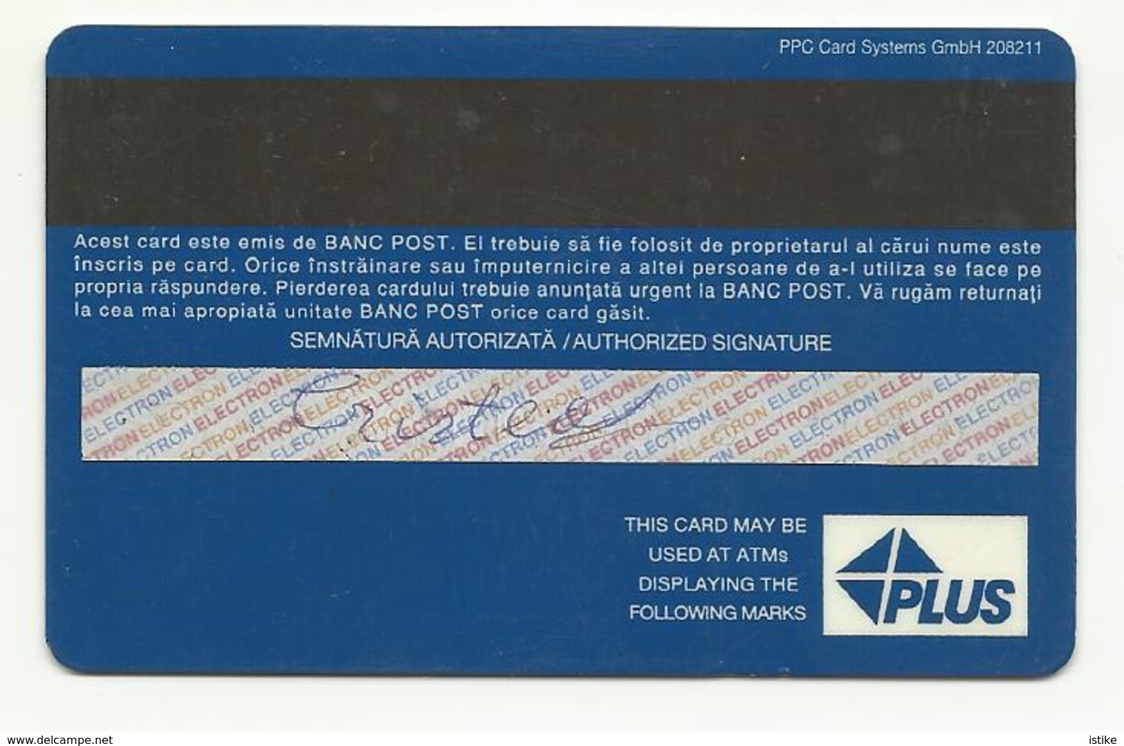 Romania, Banc Post,(Post Bank), Abstract, Expiration Date: 2000. - Krediet Kaarten (vervaldatum Min. 10 Jaar)