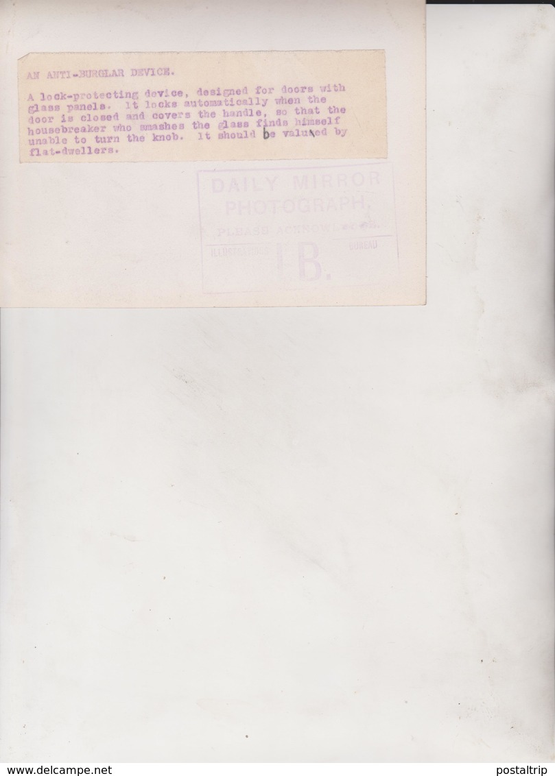 ANTI BURGLAR DEVICE LOCK PROTECTING DEVICE   16*12CM Fonds Victor FORBIN 1864-1947 - Otros & Sin Clasificación