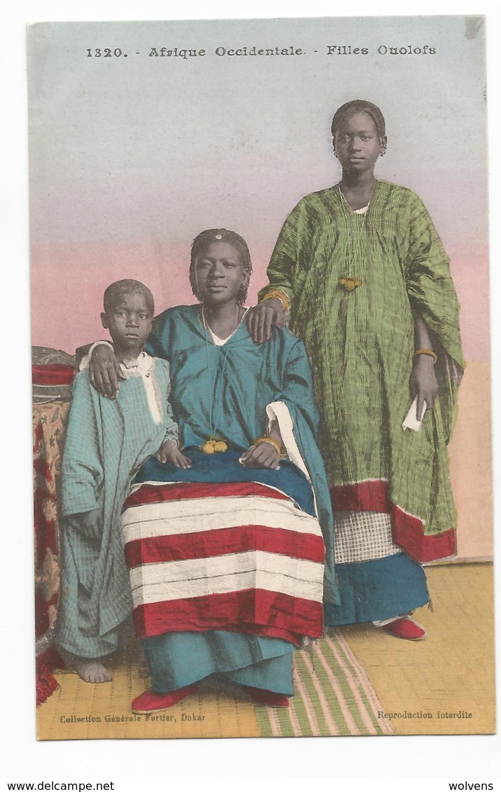 Sénégal Filles Ouolofs Carte Postale Ancienne - Sénégal