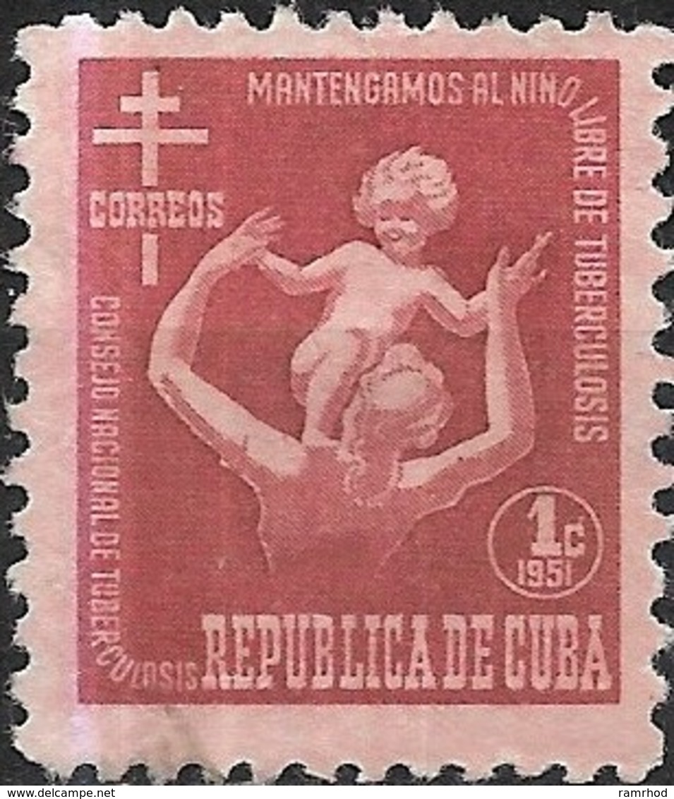 1951 Obligatory Tax. Anti-tuberculosis - 1c - Red FU - Wohlfahrtsmarken