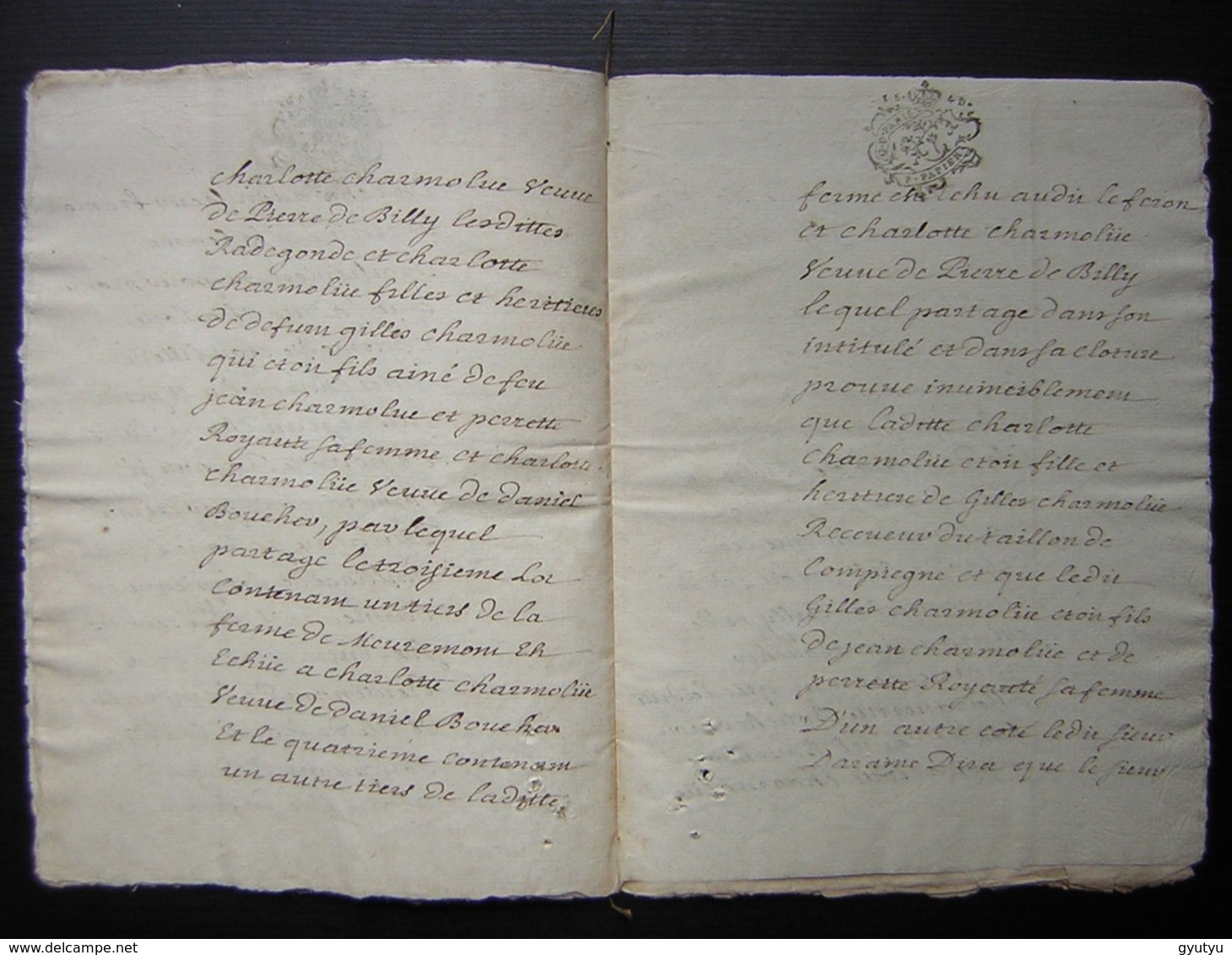 1740 Preuves De La Généalogie De Gabriel François Daraine Lieutenant Général Au Baillage De Compiègne, Conseiller Du Roi - Manuscripts