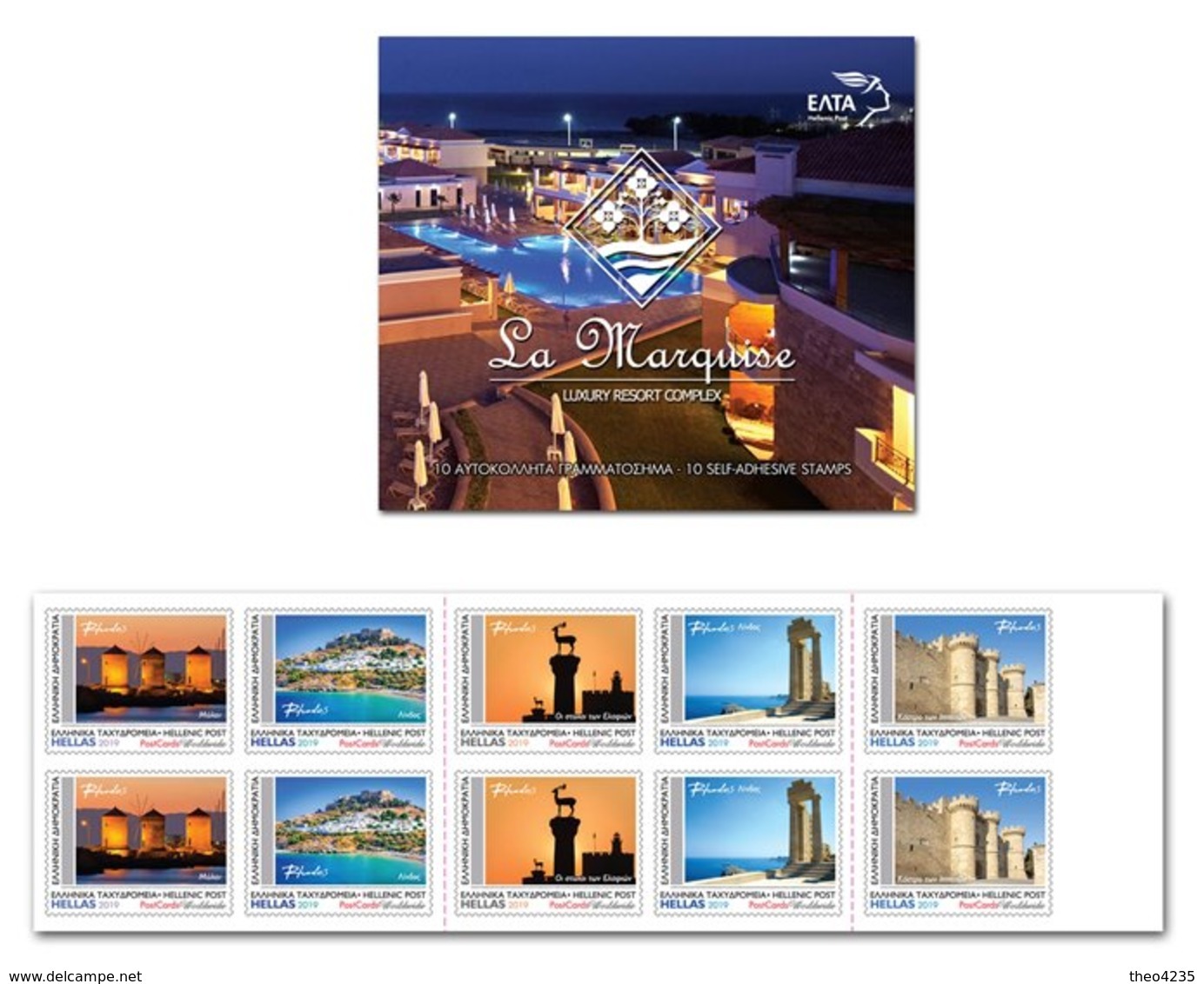 GREECE STAMPS 2019/LA MARQUISE HOTEL RHODOS-SELF ADHESIVE BOOKLET-20/6/19-MNH - Ungebraucht