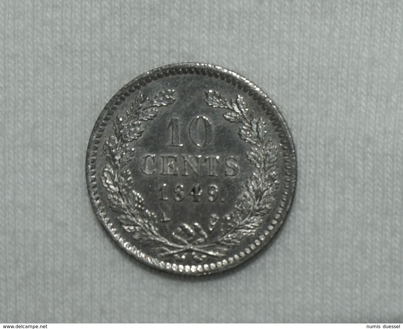 Silber/Silver Niederlande/Netherlands Willem II, 1849, 10 Cents PFR/MS - 1840-1849: Willem II.