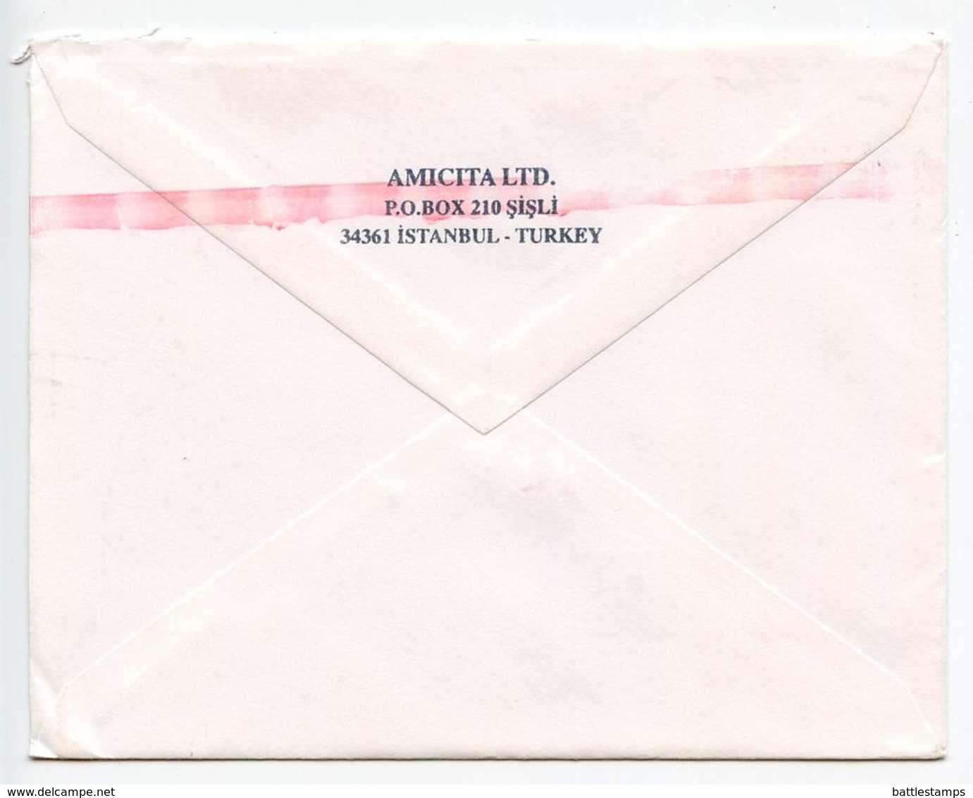 Turkey 2005 Registered Cover Istanbul To Dearborn Michigan, Meter - Brieven En Documenten