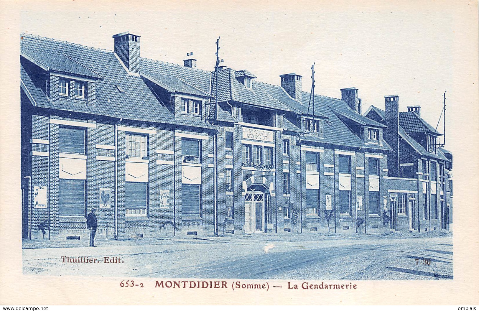 80 MONTDIDIER - La Gendarmerie Tirage Bleuté Edit Thuillier. - Montdidier