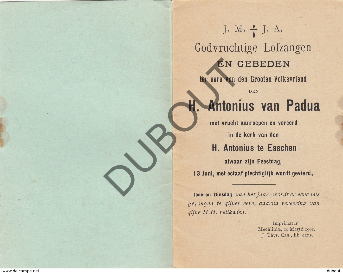 ESSEN ESSCHEN/Brecht/Kapellen Heilige Antonius Van Padua 1901 (N693) - Anciens