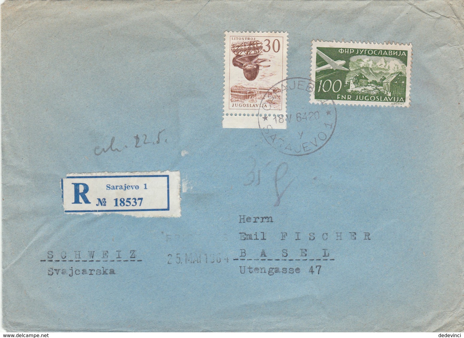 Lettre Reco Sarajevo - Lettres & Documents