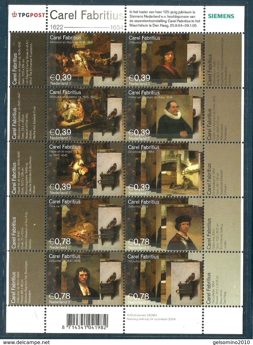 2004 OLANDA  Minifoglio  Serie Nuova ** MNH Bellissimo - Ongebruikt