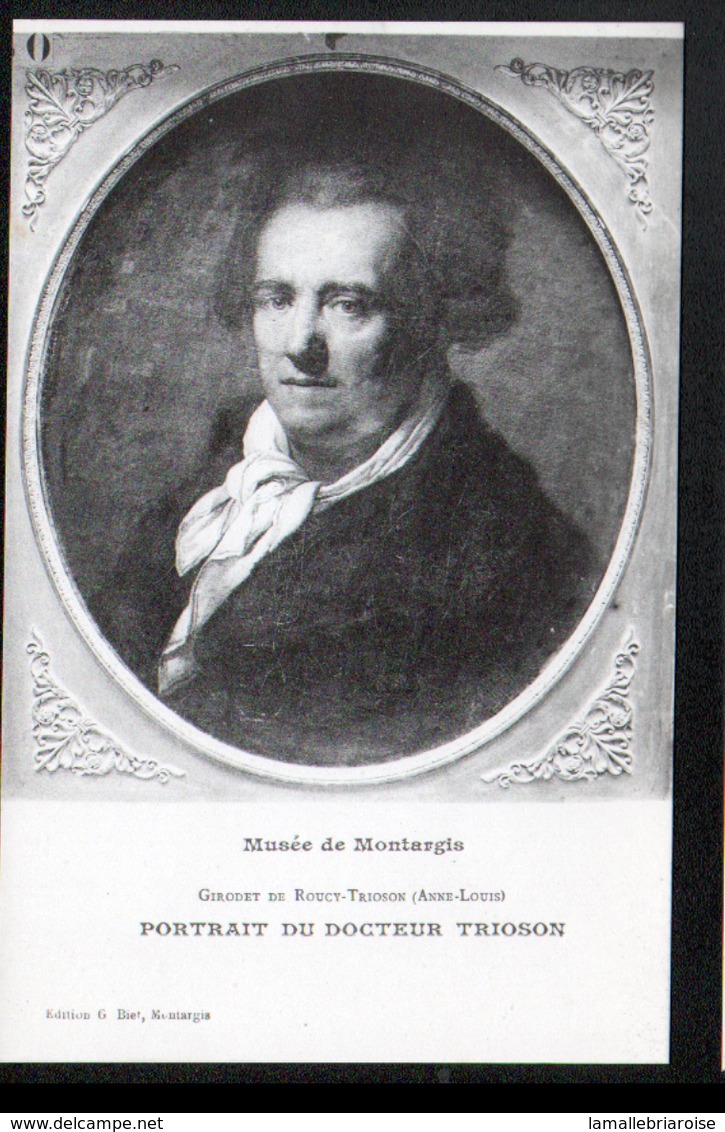 45, Musee De Montargis, Ensemble De 7 Cartes (5 Portraits Et 2 Scenes), Dumeis, L'astronome, Girodet, Debon, Dr Trioson - Musées