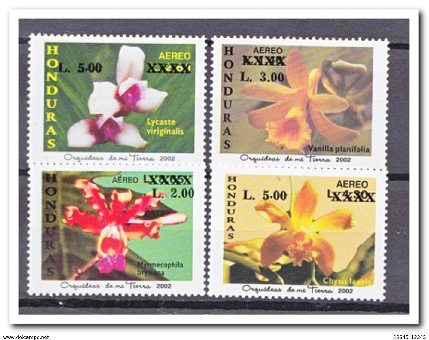 Honduras 2002, Postfris MNH, Flowers, Orchids With Overprint - Honduras