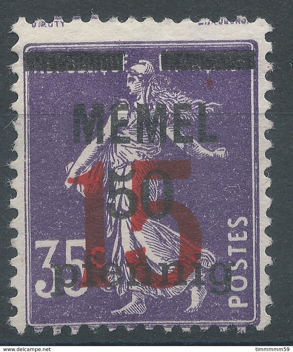 Lot N°49732  MEMEL, Variété/n°40, NEUF Avec Charniére, Signatures En Haut Du Timbre - Unused Stamps