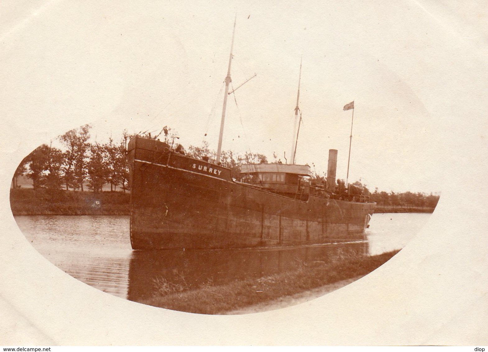 Photographie Anonyme Vintage Bateau Surrey Boat Navire - Boats