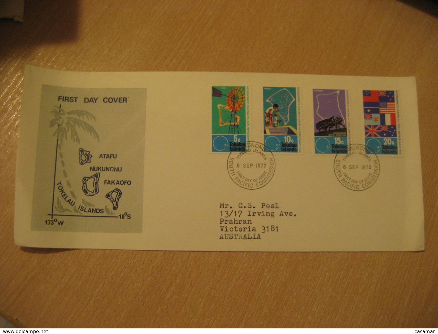 NUKUNONU 1972 Atafu Fakaofo Islands  FDC Cancel Cover TOKELAU - Tokelau