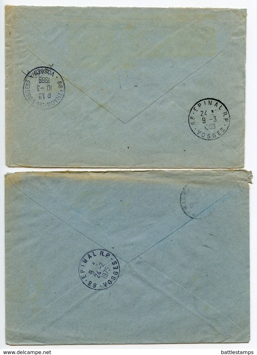 Poland 1969/1975 2 Registered Covers Sopot To Epinal & Thaon-les-Vosges, France - Covers & Documents