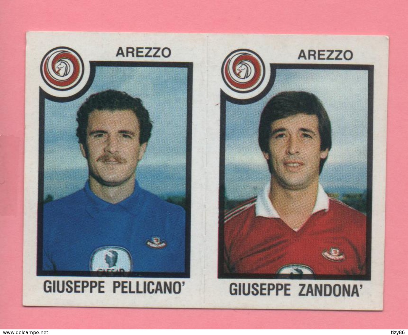 Figurina Panini 1982-83 - Arezzo, Giuseppe Pellicanò E Giuseppe Zandonà - Trading Cards