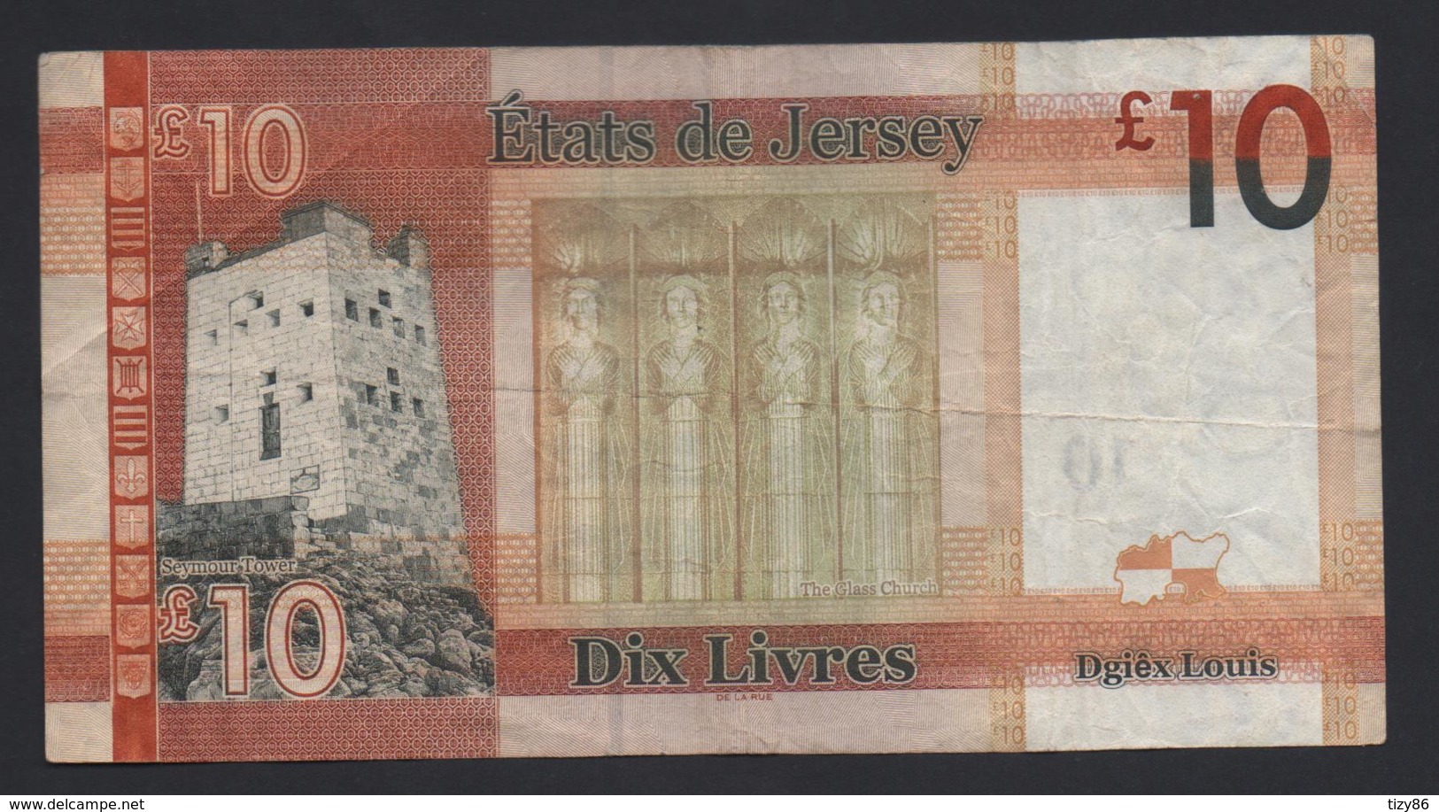 Banconota States Of Jersey, 10 Pounds 2010 (circolata) - Altri & Non Classificati