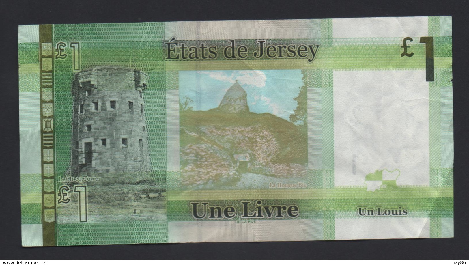 Banconota States Of Jersey, 1 Pound 2010 (circolata) - Otros & Sin Clasificación