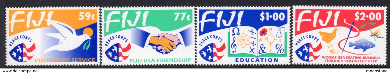 Fiji 1993 Peace Corps Set Of 4, MNH, SG 866/9 (BP2) - Fiji (1970-...)