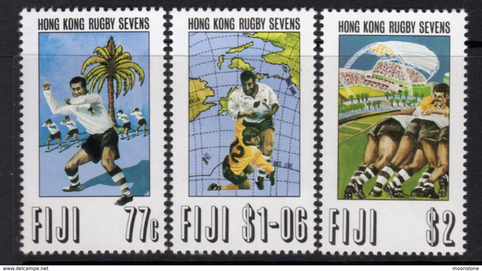 Fiji 1993 Hong Kong Rugby Sevens Set Of 3, MNH, SG 870/2 (BP2) - Fiji (1970-...)