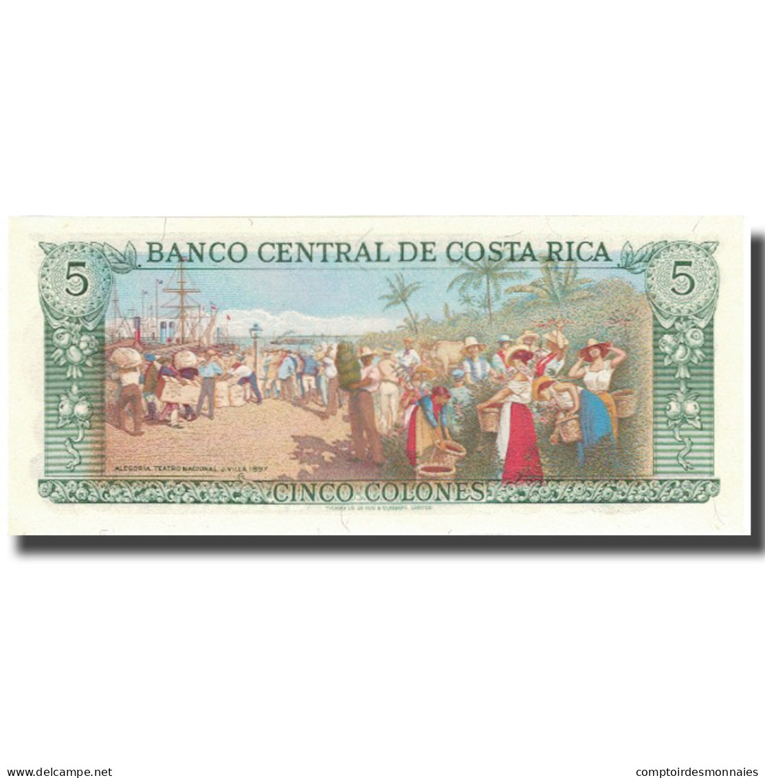 Billet, Costa Rica, 5 Colones, 1992, 1992-01-15, KM:236e, NEUF - Costa Rica