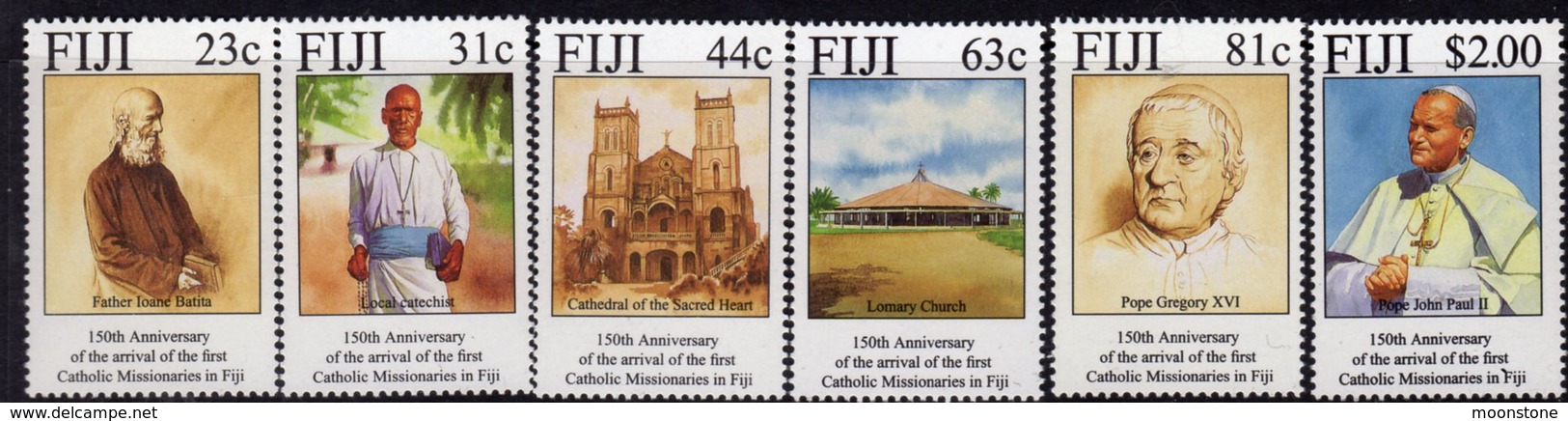 Fiji 1994 150th Anniversary Of Catholic Missionaries Set Of 6, MNH, SG 900/5 (BP2) - Fiji (1970-...)