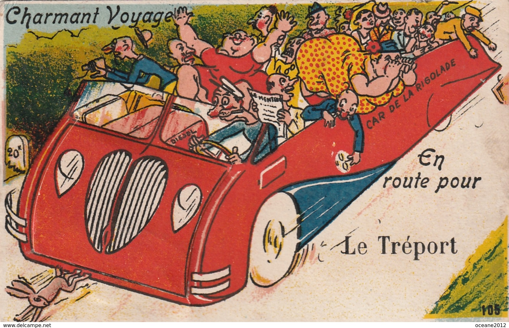 76 Le Treport. Carte Syteme. Charmant Voyage - Le Treport