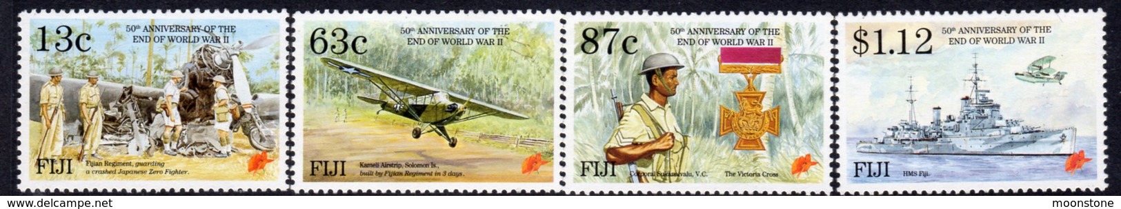 Fiji 1995 50th Anniversary Of End Of WWII Set Of 4, MNH, SG 907/10 (BP2) - Fiji (1970-...)