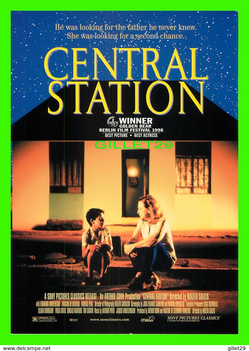 AFFICHES DE CINÉMA - " CENTRAL STATION " DE WALTER SALLES - MAX RACKS - - Affiches Sur Carte