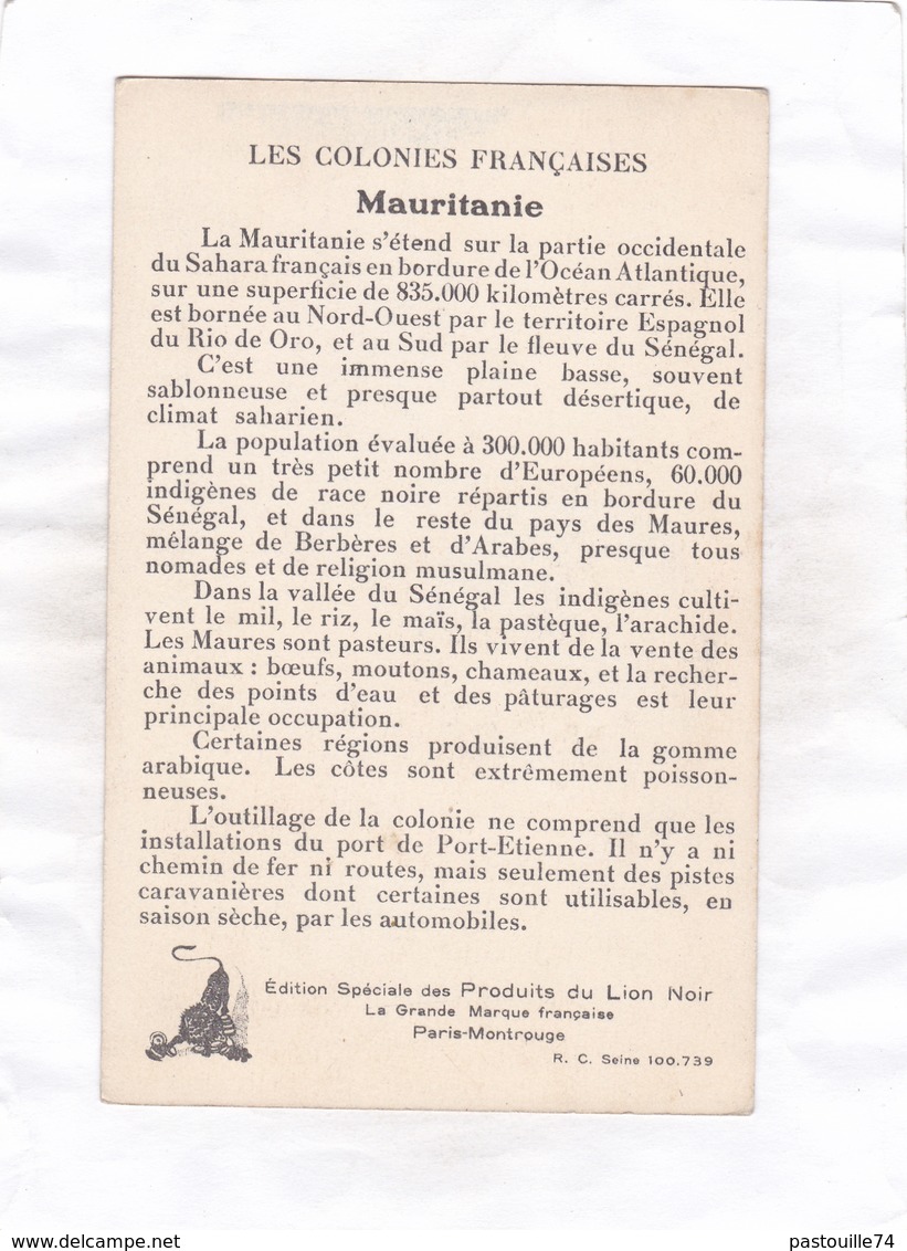 Colonies Françaises  -  LA  MAURITANIE - Mauritanie