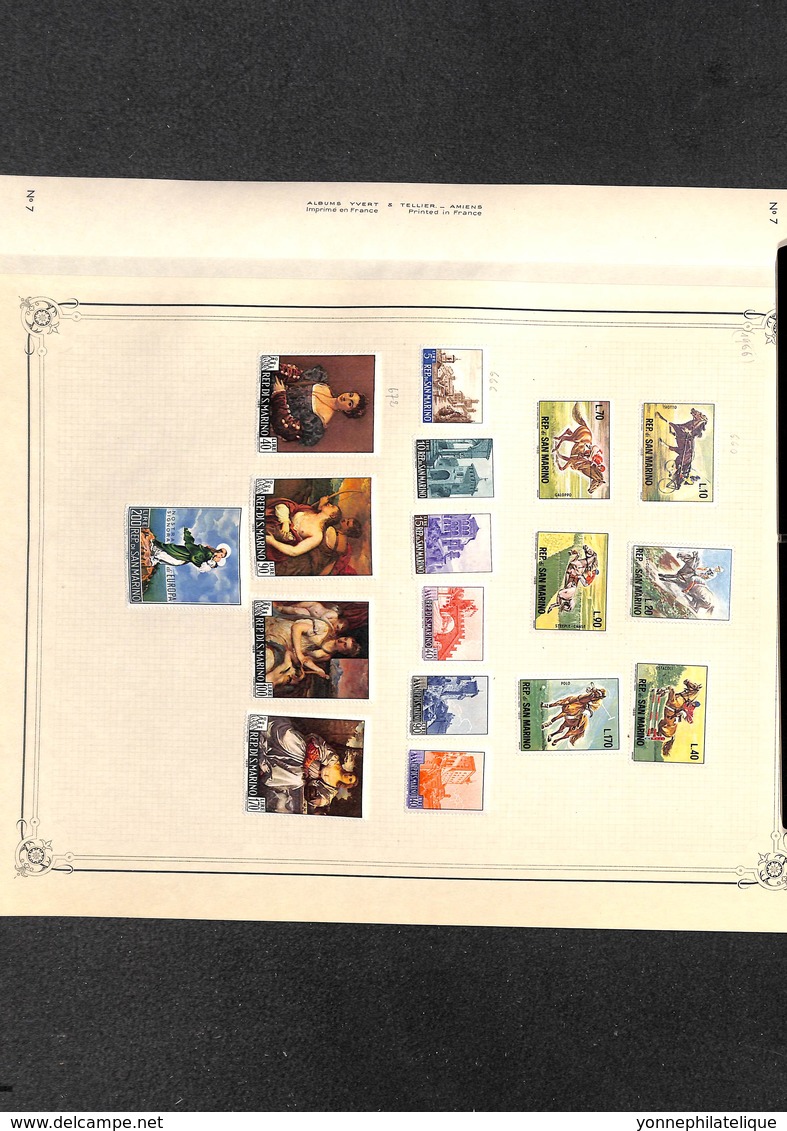 Collection TP SAINT-MARIN - N°52 à Année 1980 - Neufs x - cote Yvert 2013: 5 700 € + N° 1 à 48 - Neufs sg et obl
