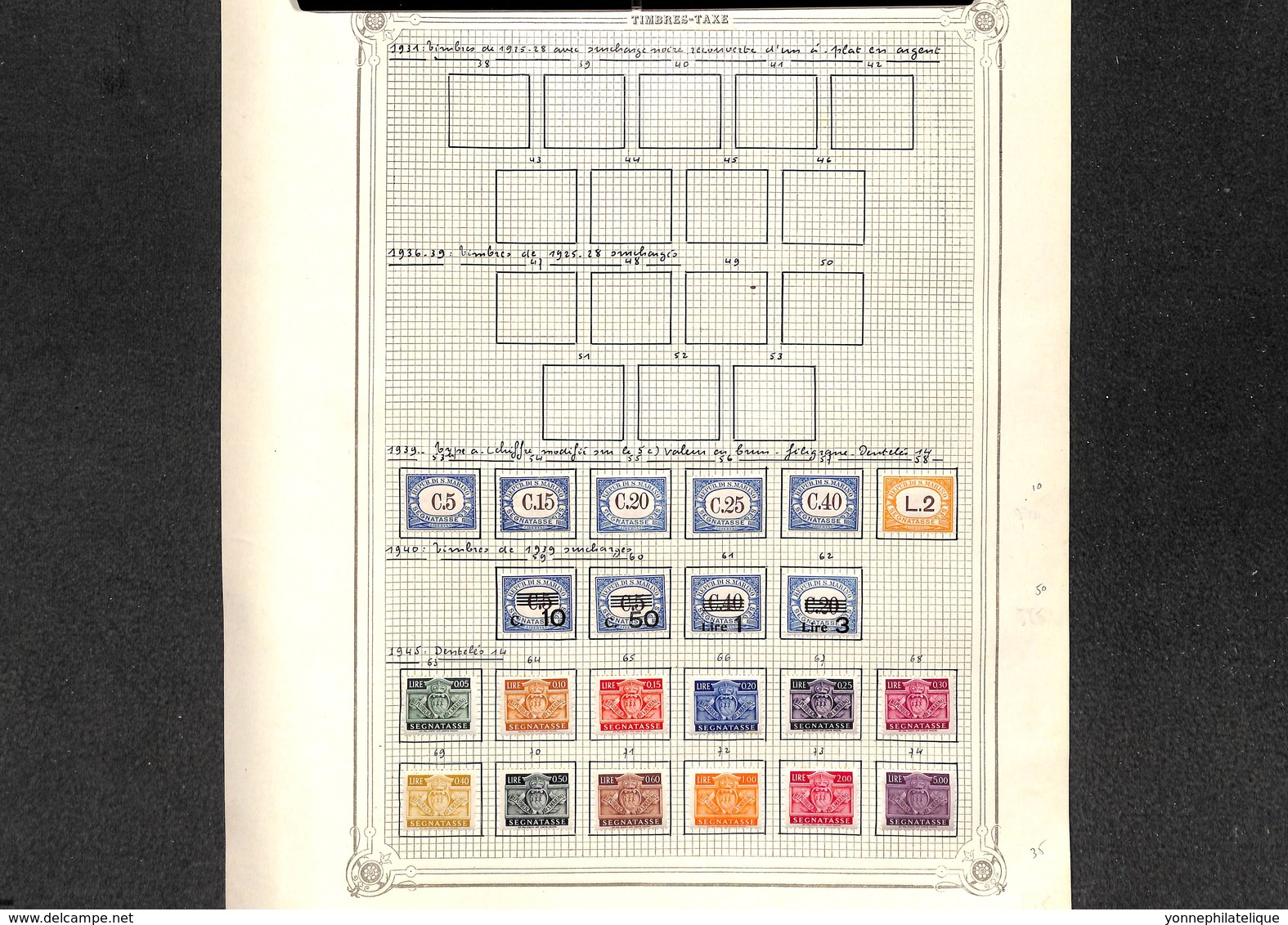 Collection TP SAINT-MARIN - N°52 à Année 1980 - Neufs x - cote Yvert 2013: 5 700 € + N° 1 à 48 - Neufs sg et obl