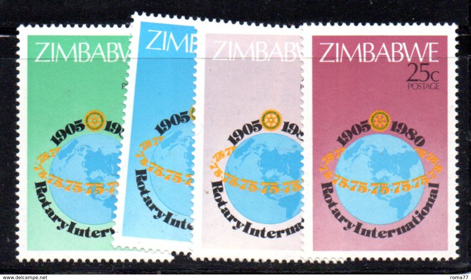 APR1486 - ZIMBABWE 1980 , Serie Yvert N. 17/20  ***  MNH  (2380A) ROTARY - Zimbabwe (1980-...)