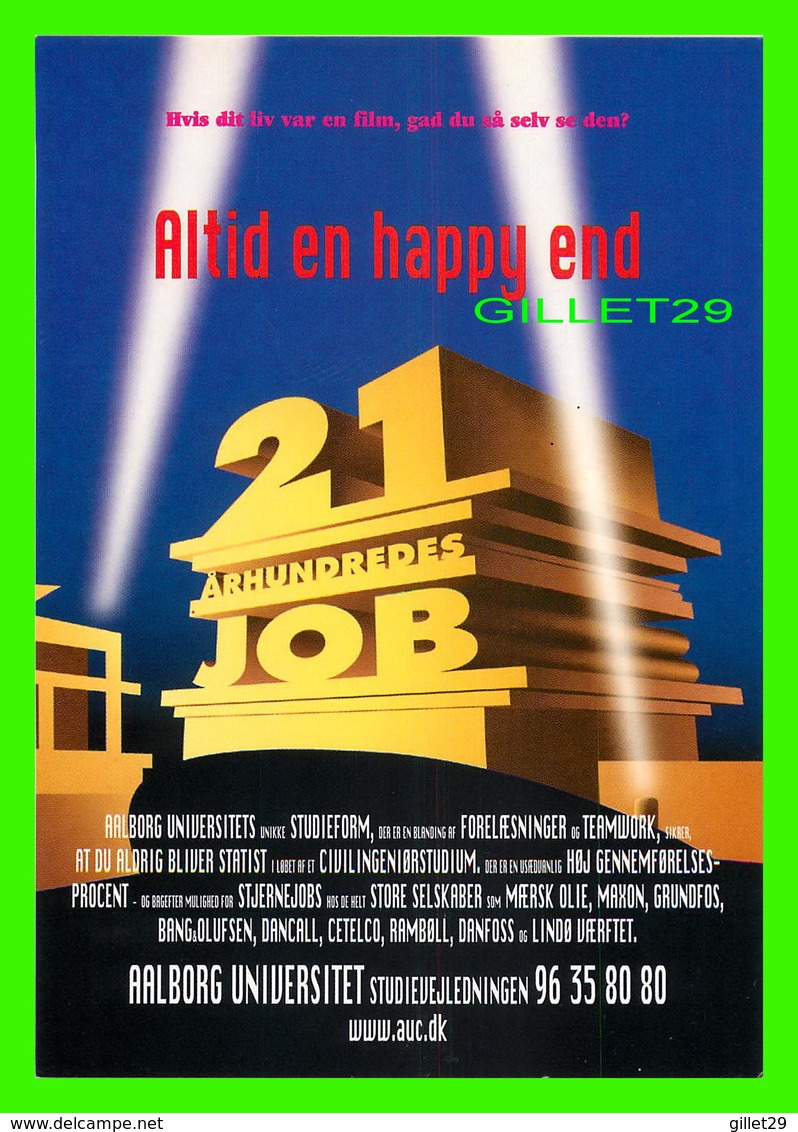 AFFICHES DE CINÉMA - " ALTID EN HAPPY END "  21 ARHUNDREDES JOB - GO-CARD 1997 No 2606 - - Affiches Sur Carte