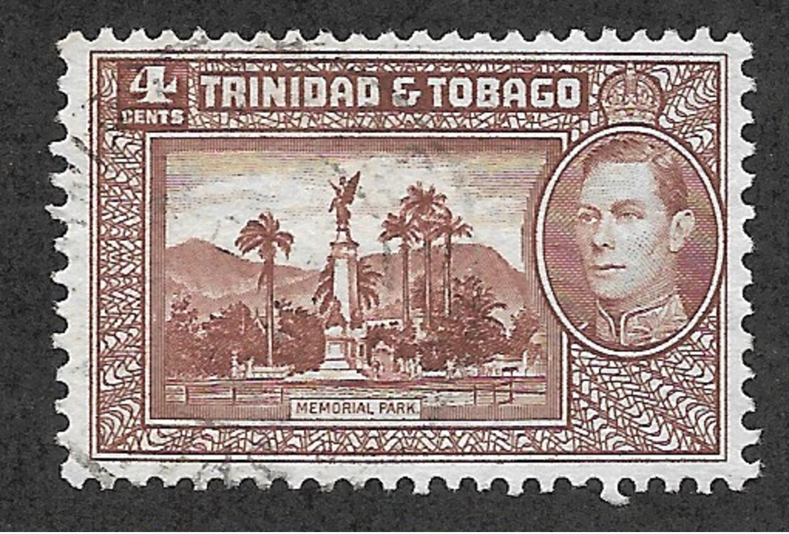 Trinidad & Tobago,  Scott 2018 # 53,  Issued 1938  Single,  Used,  Cat $ 3.25 - Trinidad & Tobago (...-1961)
