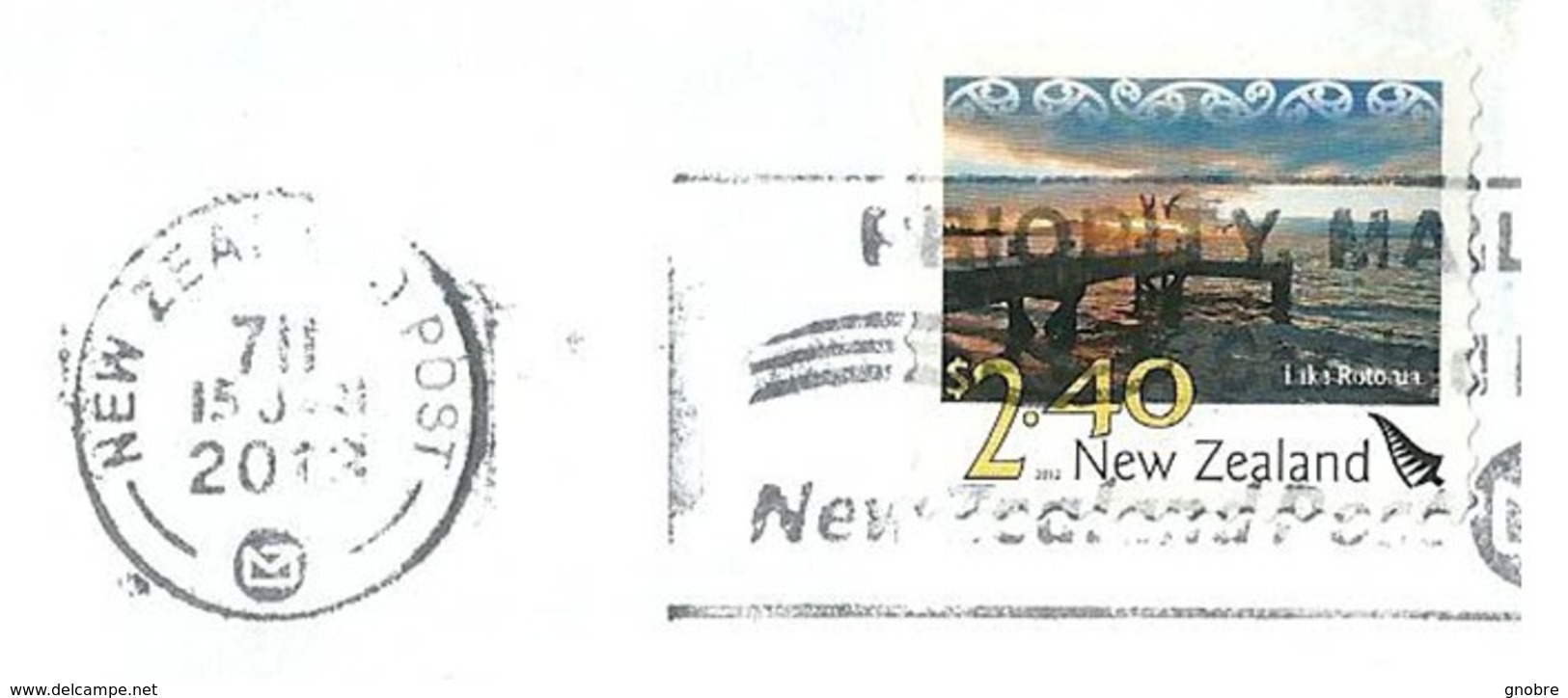 NEW ZEALAND To Brazil Cover Sent In 2013 - Ocean Sunset (GN 0189) - Brieven En Documenten